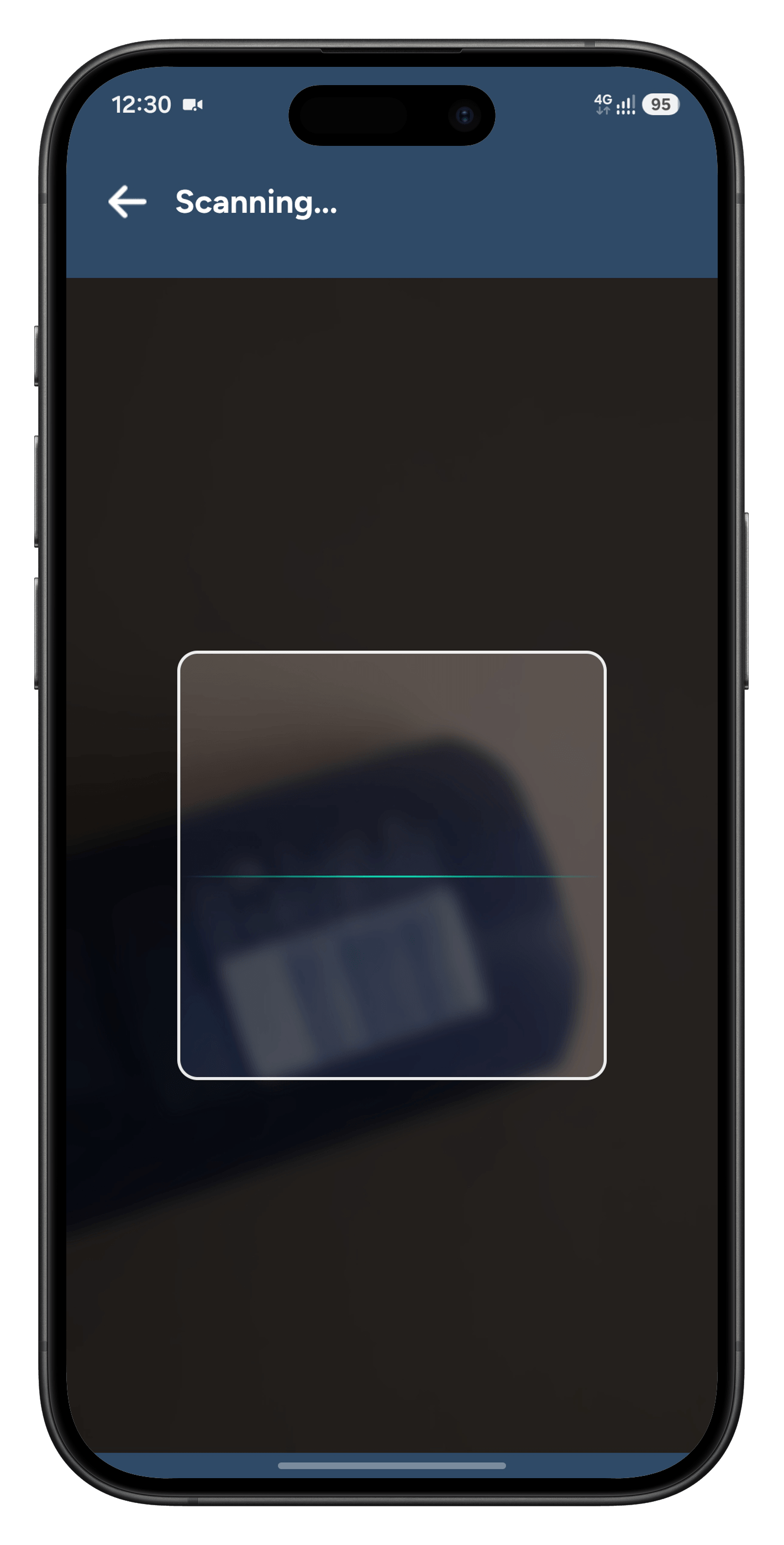 Barcode scanner screen